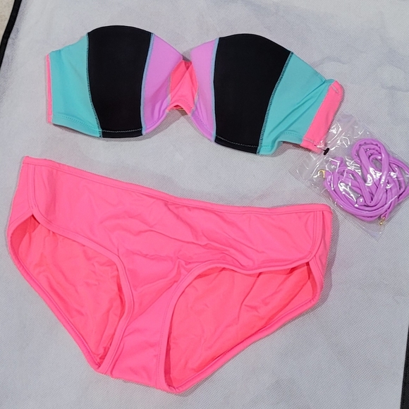 Rare Victoria's Secret Colorful 2 piece Bikini Set - Picture 5 of 9